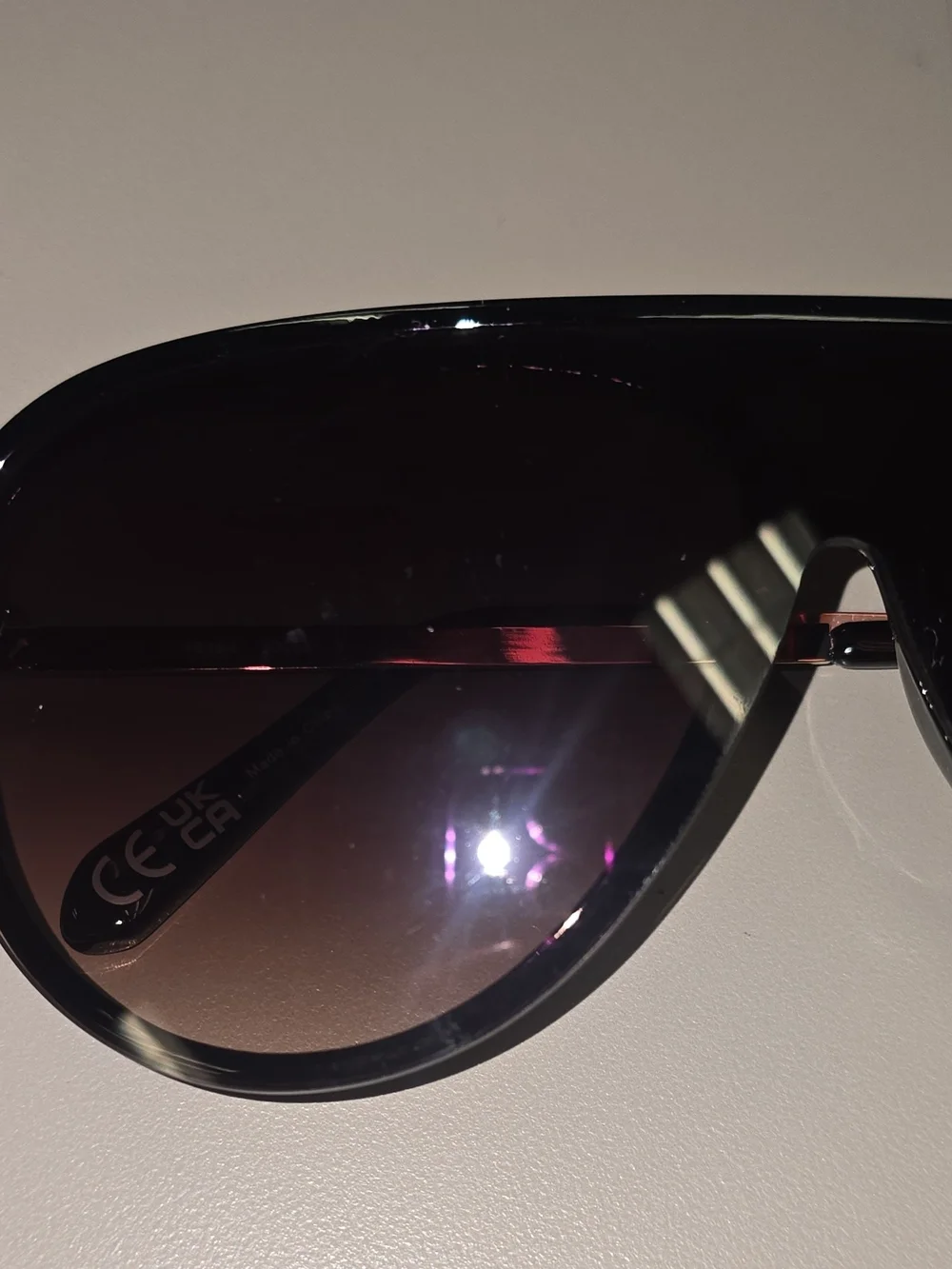 New Fossil X80098 Unisex Shield Aviator Sunglasses Brown Rose Gold NWT